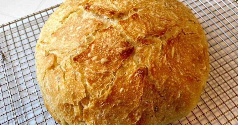 Rosemary “Very Little Knead” Bread