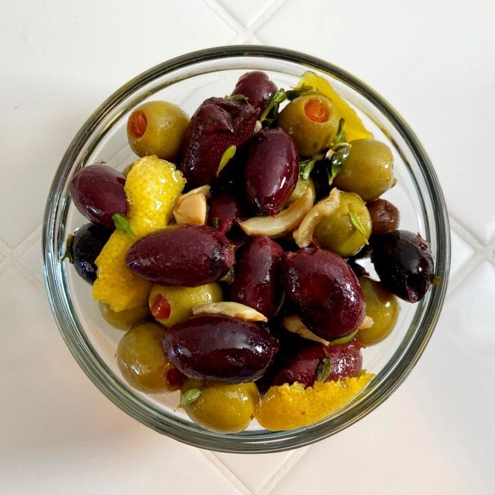 thyme marinated olives