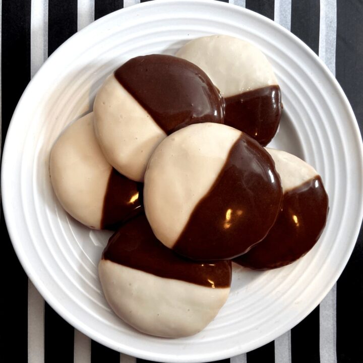 black and white cookies