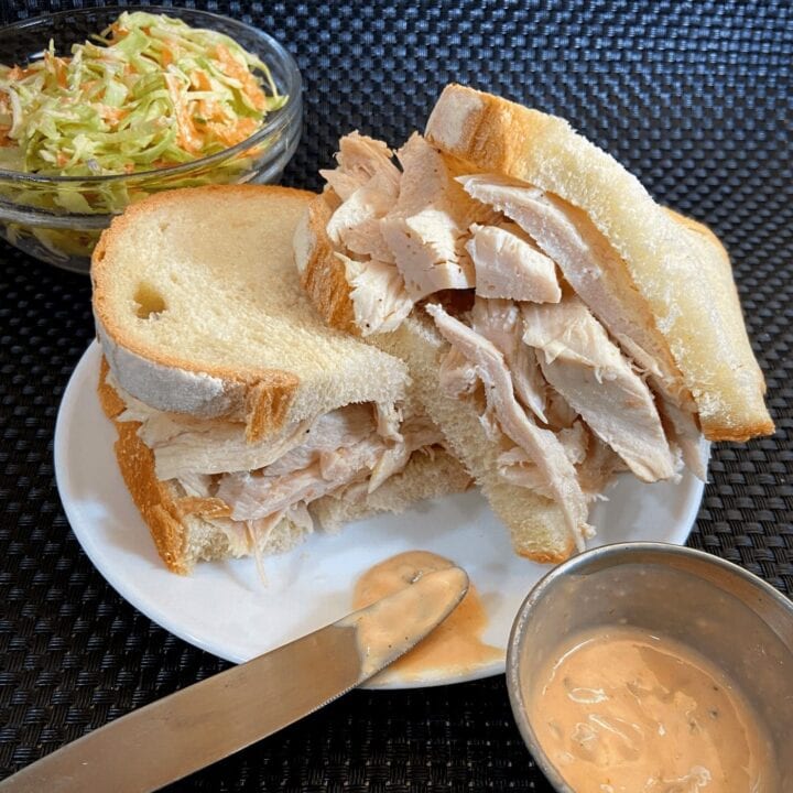 roast turkey on white