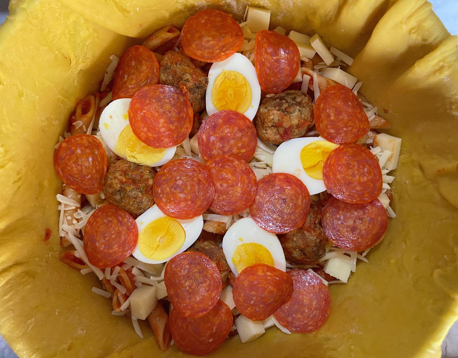 big night timpano fillings