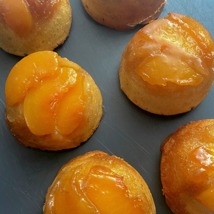 upside down peach cake