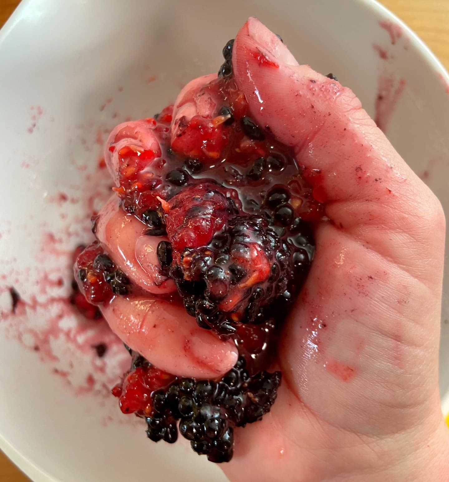 smashed berries