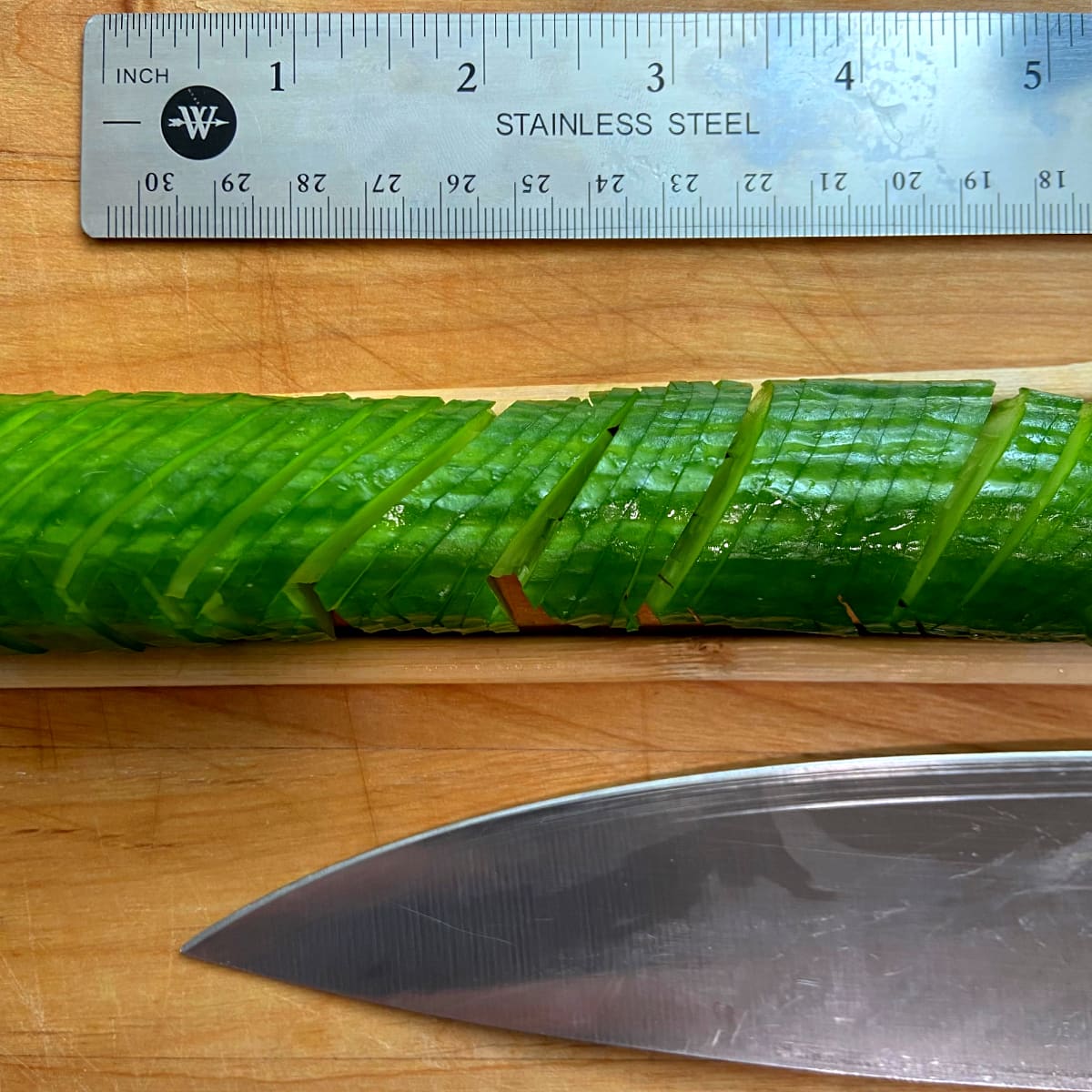 cucumber snake slices