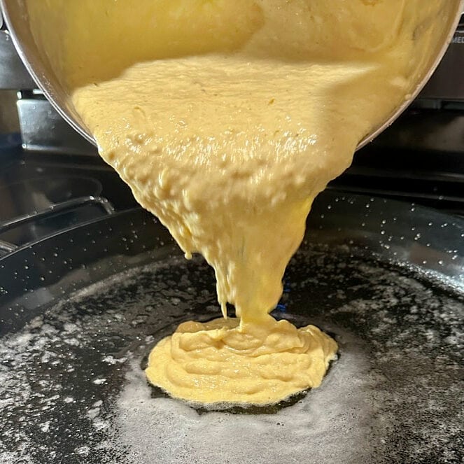 pancake batter pour