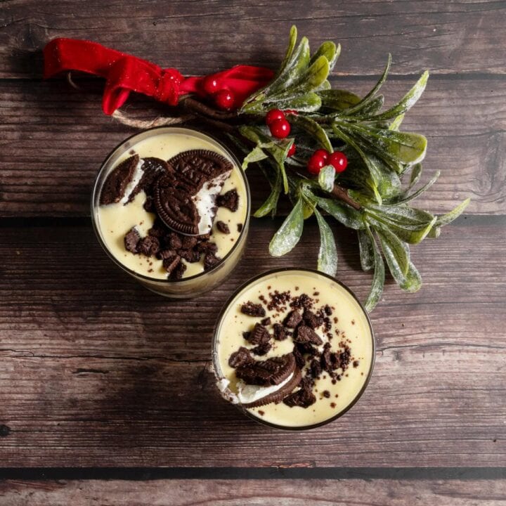 ELSIE'S EGG NOG WITH A SPLASH OF JACK AND FOR DIPPING